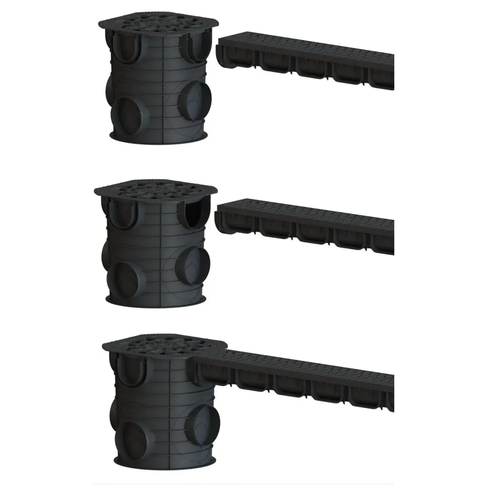 Лоток Standartpark Spark 2 пластиковый 1000x125x70 мм с чугунной решеткой класса А15 STLM-2120734 - Вид №1