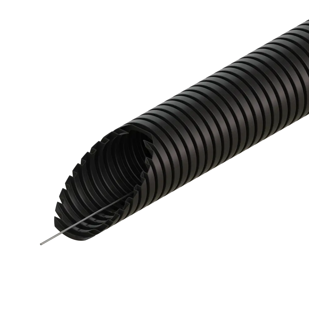 Труба гофрированная Экопласт ПНД D50 мм 15 м легкая цвет черный STLM-2170602