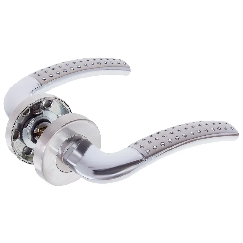 Ручки дверные на розетке ASS-S6311 цвет никель/хром EDSON STLM-2159570 - Вид №1