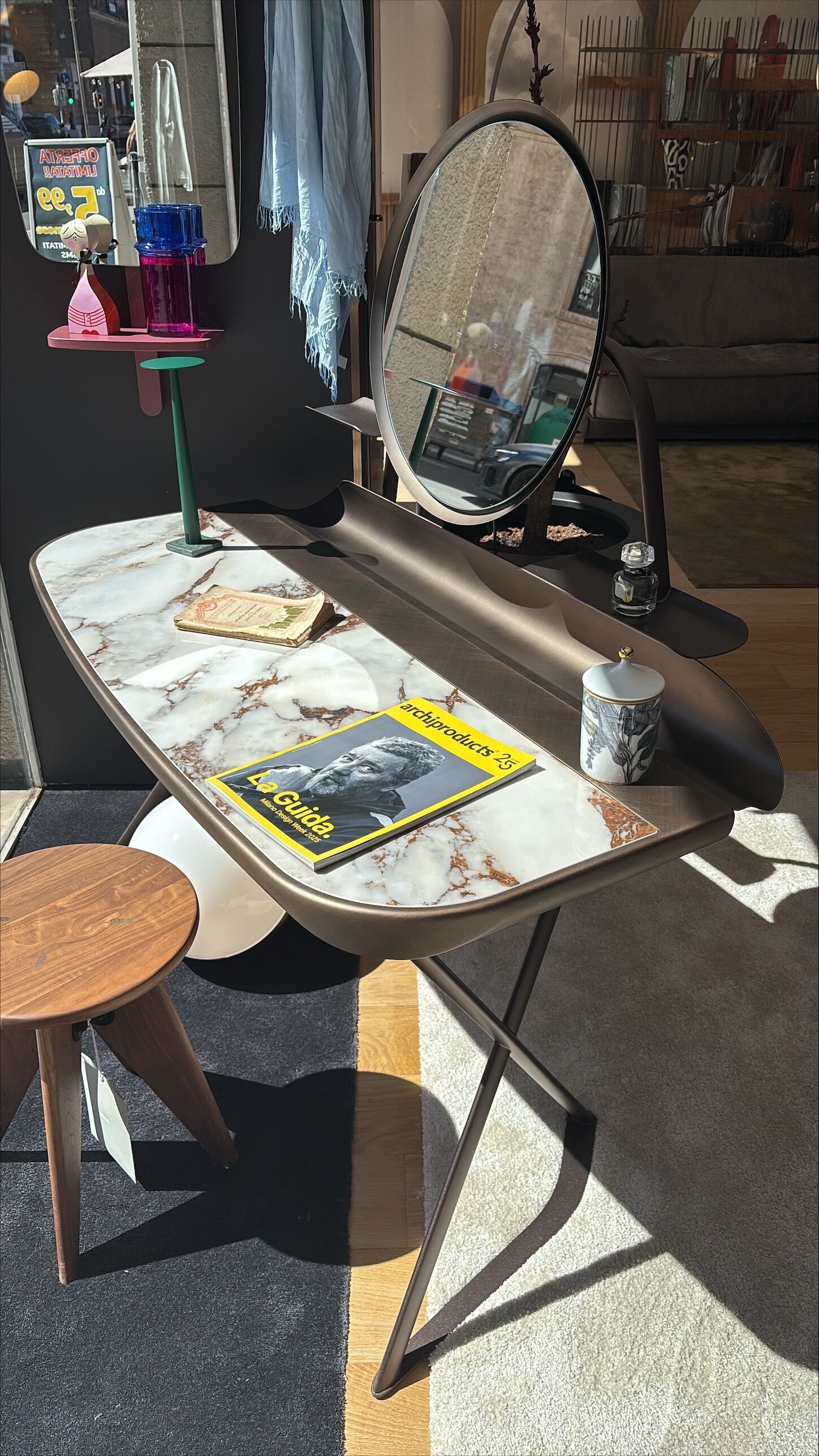 Шкаф для туалетных принадлежностей из стали и керамики In Stock Cattelan Италия ARCH-00070059 - Вид №1