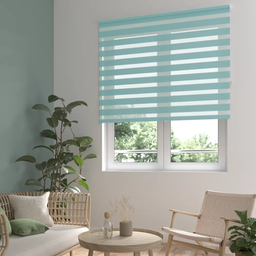 Штора рулонная день-ночь Inspire Peter 140x175 см бирюза Aqua 3 STLM-2203087 - Вид №7