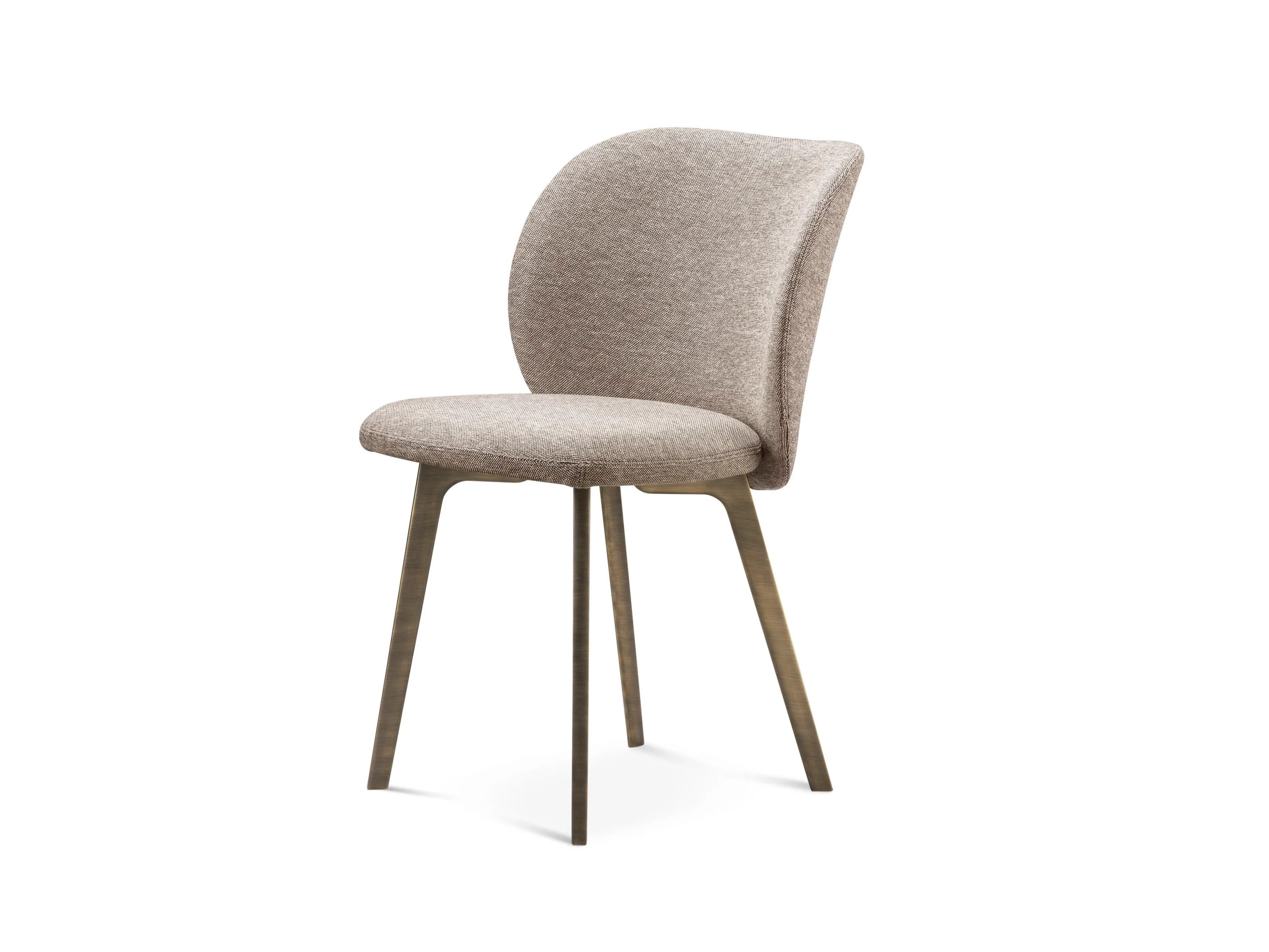 Мягкий стул с латунной рамой GHIDINI1961 HILLARY ARCH-00026408