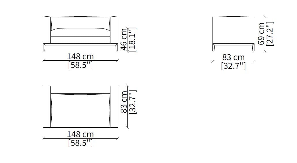 2-местный кожаный диван Frigerio Taylor ARCH-00129063 - Вид №4