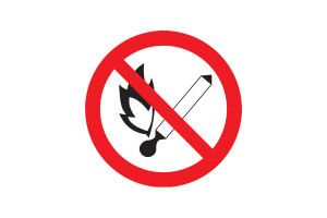 16306327 Самоклеящаяся этикетка Ф180мм "Запрещается пользоваться открытым огнем и курить" YPC40-ZPKUR-1-010 IEK