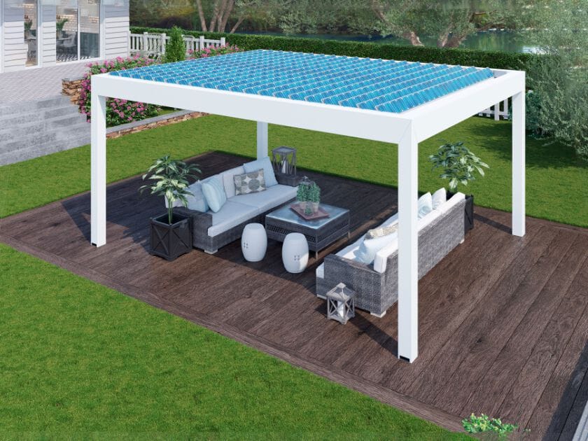 Алюминиевая самонесущая фотоэлектрическая беседка Belle Pergole Enersun ARCH-00070103 - Вид №1