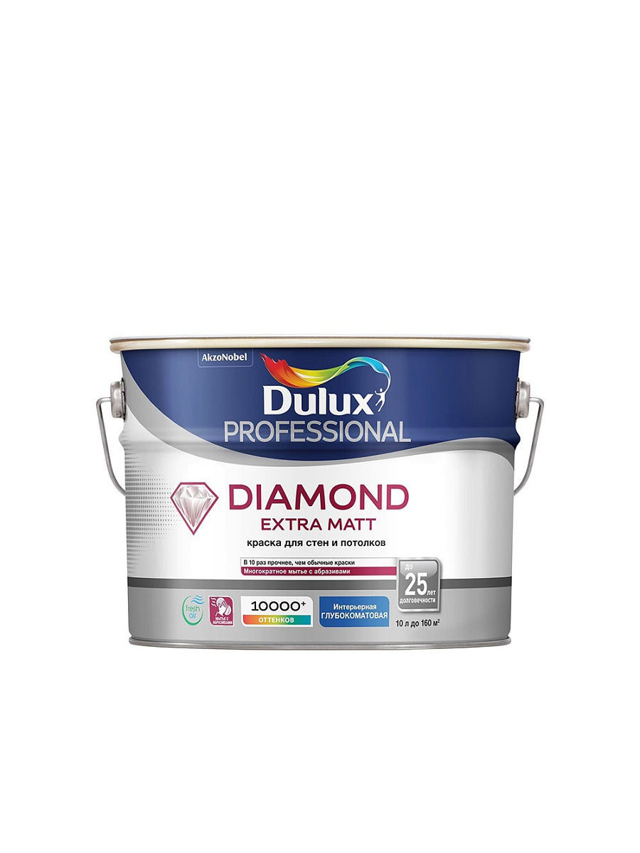90361911 Краска Diamond Extra Matt 0С-00011266 цвет белый 10 л STLM-0201153 DULUX