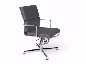 Регулируемое по высоте вращающееся офисное кресло с подлокотниками