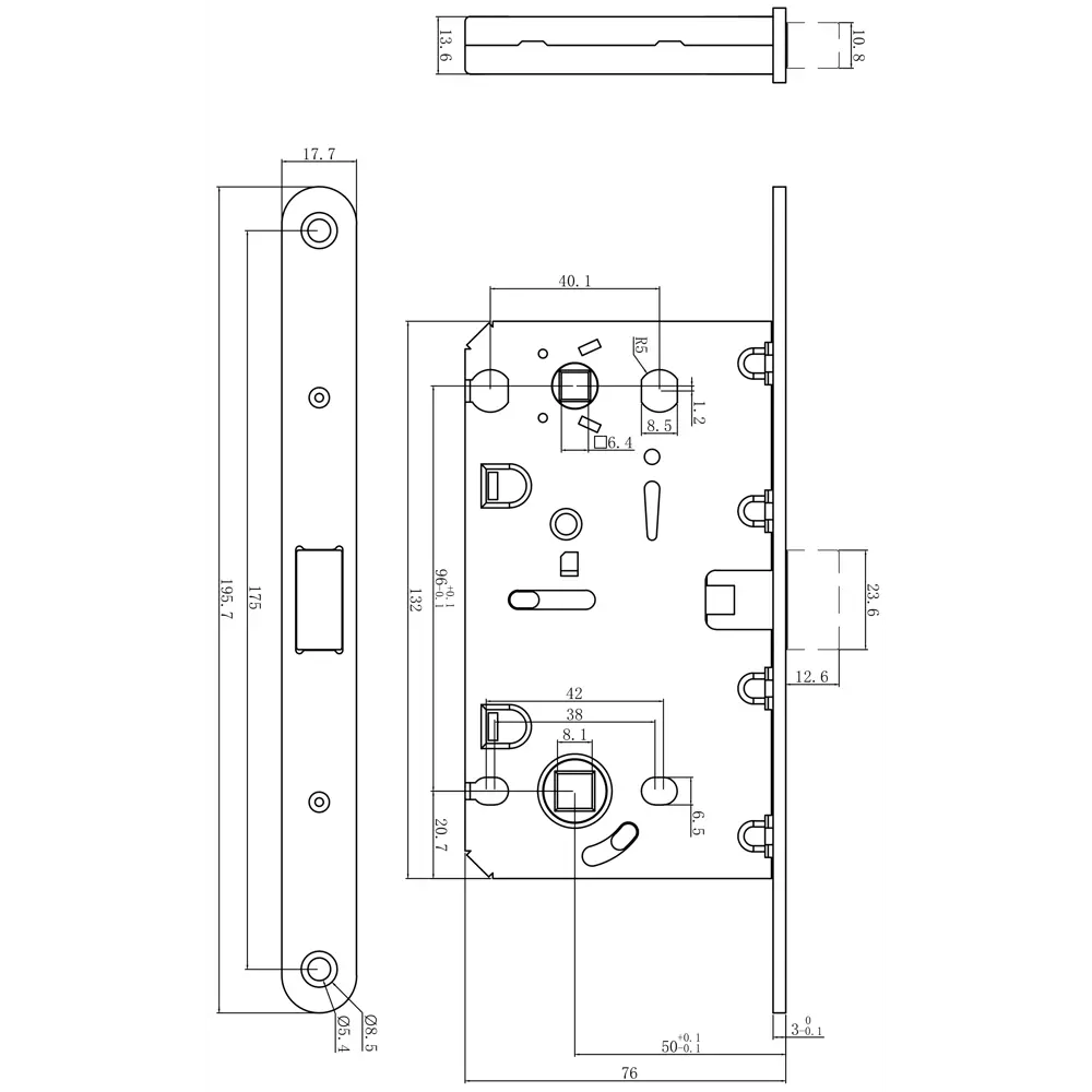 Защёлка сантехническая магнитная под фиксатор EDS-50-96 WC цвет никель EDSON STLM-2055877 - Вид №4