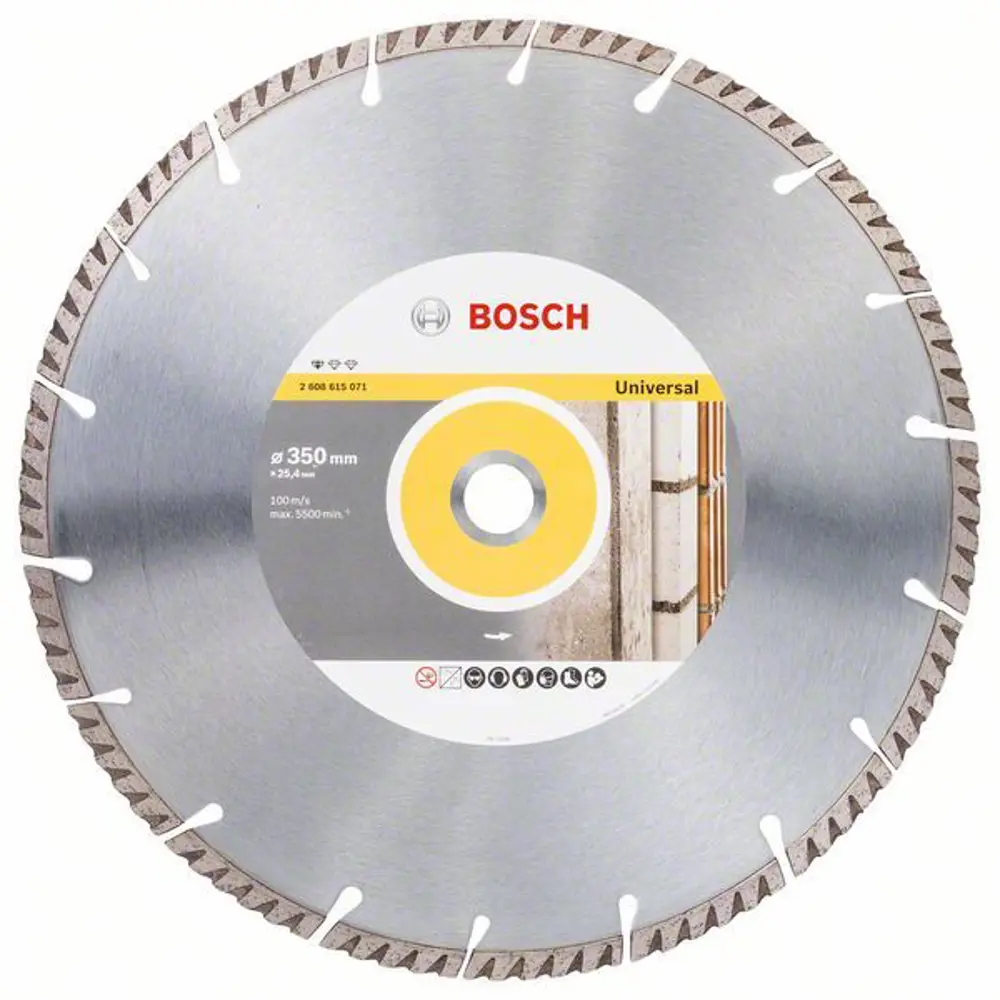 Диск алмазный универсальный Bosch Standard for Universal 2608615071 турбо-сегментный 350x25.4x3.3 мм BOSCH PROFESSIONAL STLM-2034720
