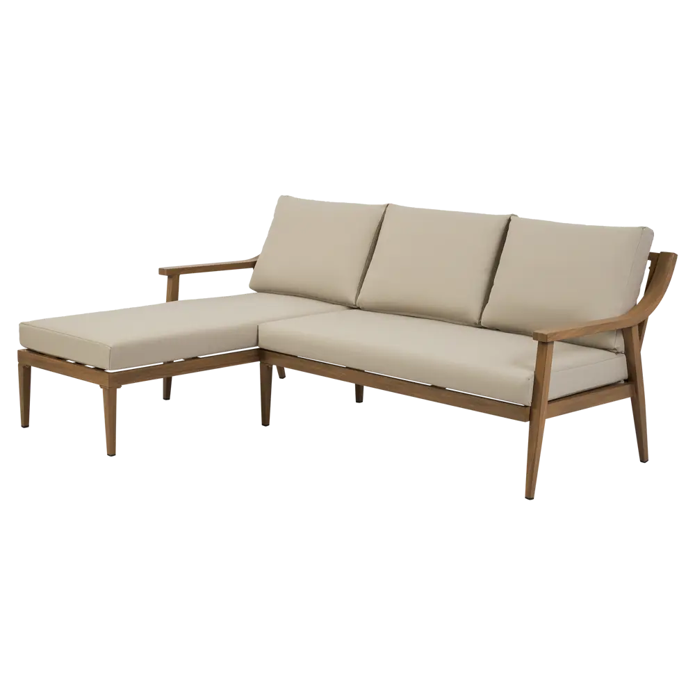 Набор садовой мебели для отдыха с подушками BEGINIA Komito Алюминий Стол, диван Бежевый; Коричневый STLM-2043319 - Вид №8