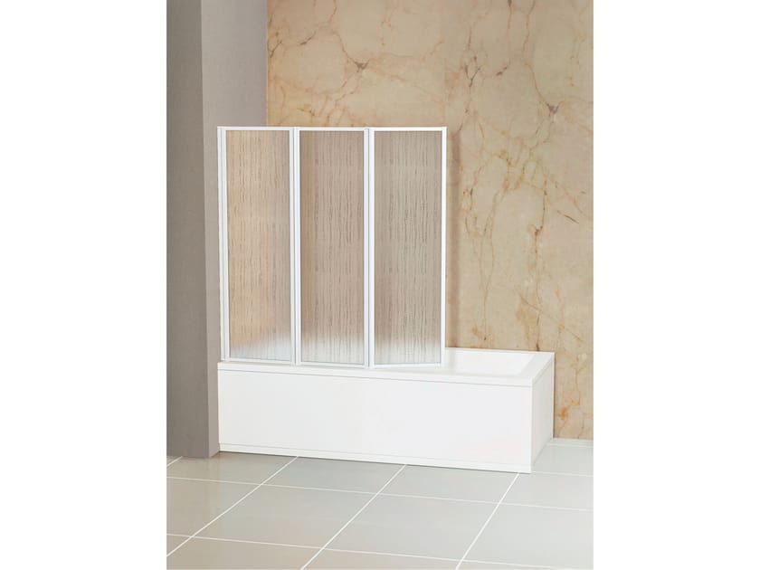 Акриловая стеклянная складная стена для ванны Metidea золото ARCH-00144450