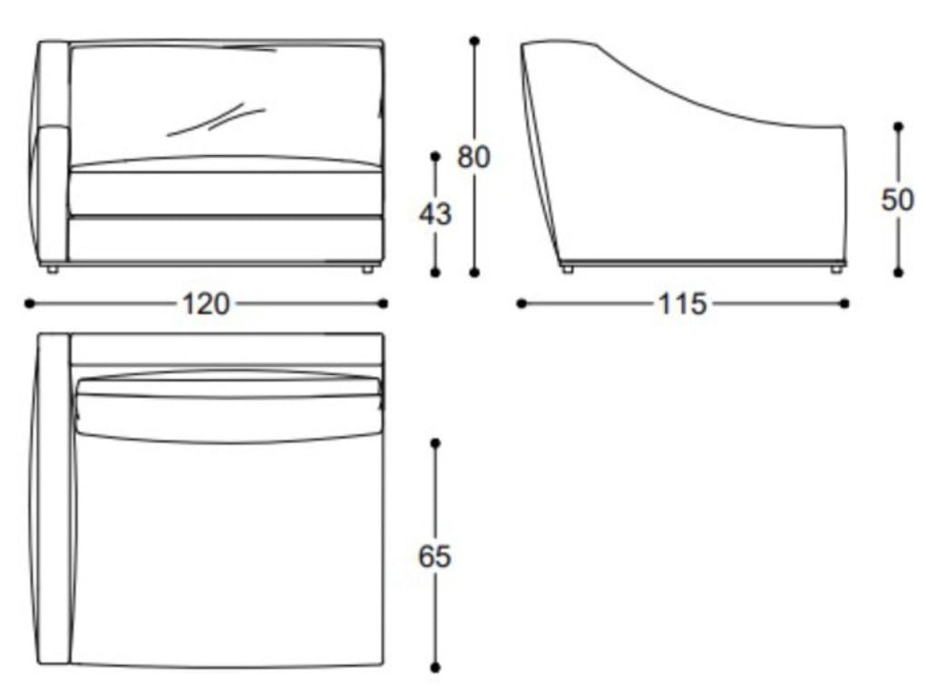 Угловой диван из ткани BLACK TIE MARTIN ARCH-00024729 - Вид №3