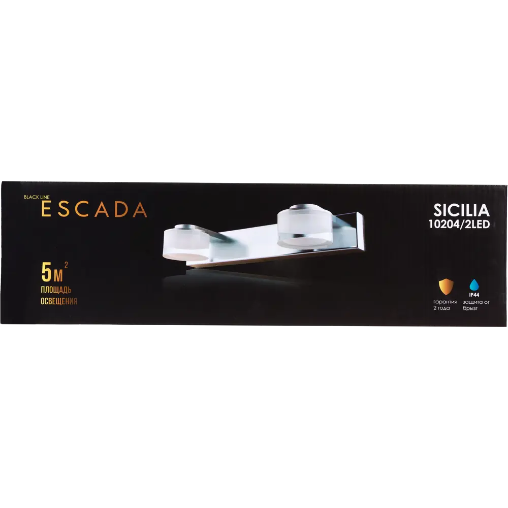 Светильник настенный светодиодный Escada Sicilia 2х3 Вт IP44 стекло, цвет хром STLM-2027987 - Вид №6