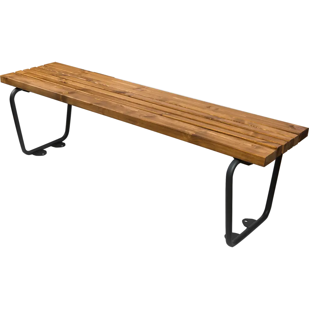 Скамья садовая City Life 150х37х45 см металл/дерево коричневая Santreyd STLM-2182554