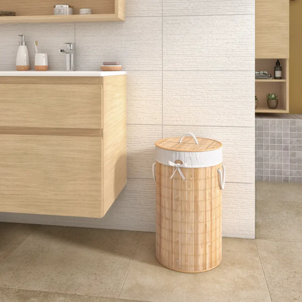 Корзина для белья Sensea Bamboo 60 л цвет бамбук STLM-2092991 - Вид №11