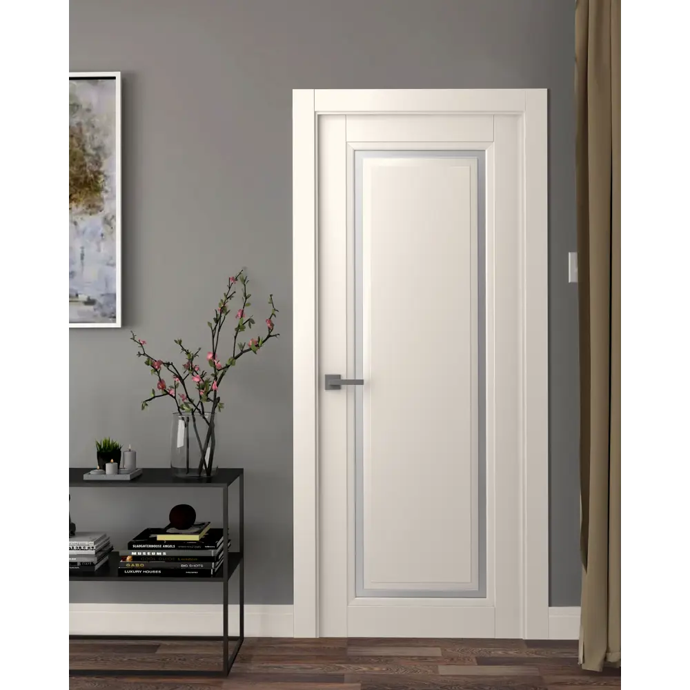 Дверь межкомнатная Аурум 1 глухая эмаль цвет жемчужный 90x200 см BELWOODDOORS STLM-2202598 - Вид №1