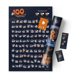 Интерактивный постер синий "100 ДЕЛ" Bucketlist Kamasutra Edition 1DEA.ME ДИЗАЙНЕРСКИЕ 00-3880604 Синий
