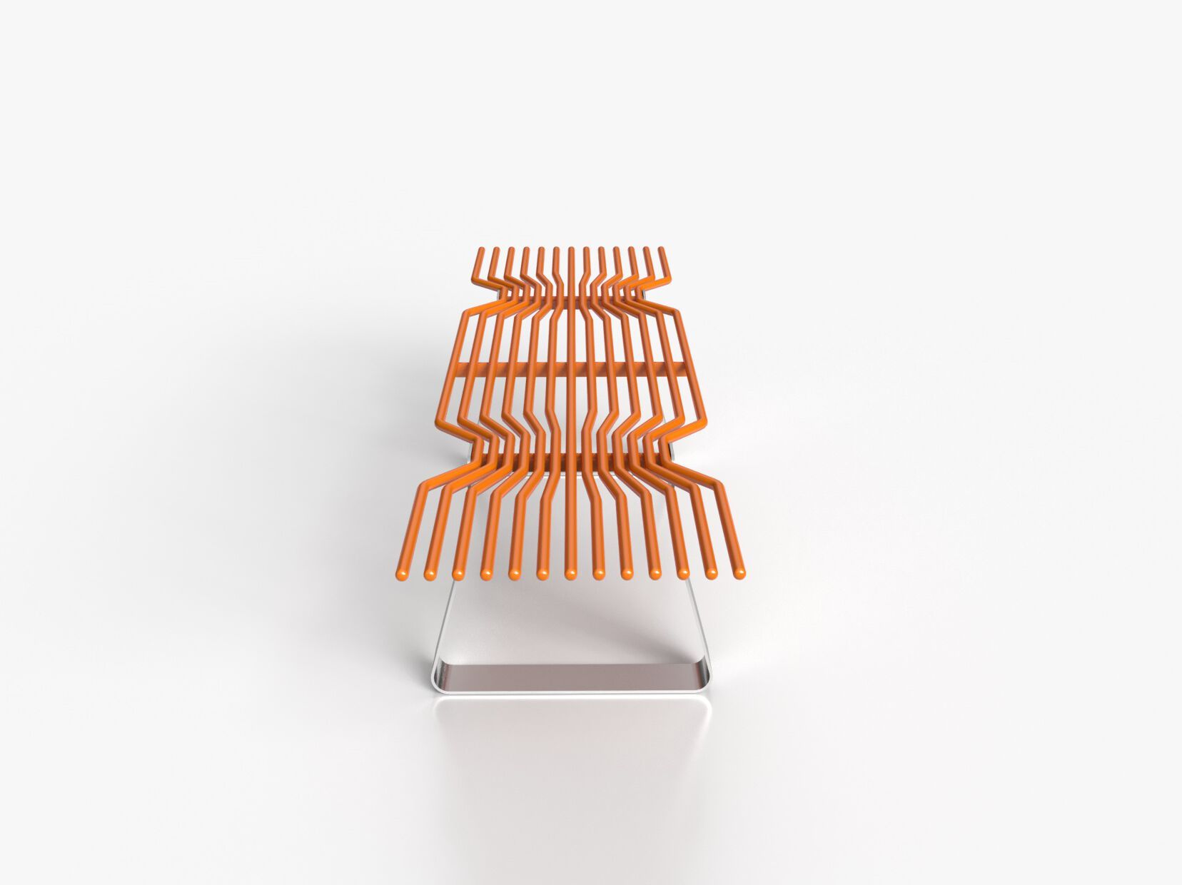 Оцинкованная стальная скамья без спинки Viscio Urban Design CARAMELLA ARCH-00038662 - Вид №12