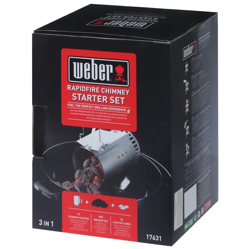 Набор для розжига Weber: стартер, брикеты угольные 2 кг, кубики 3 шт STLM-2123245 - Вид №3