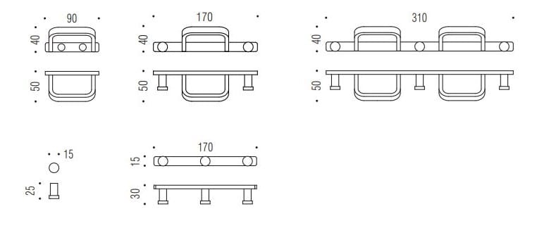 Латунная настенная вешалка Colombo Design Современная мануфактура ARCH-00140721 - Вид №2