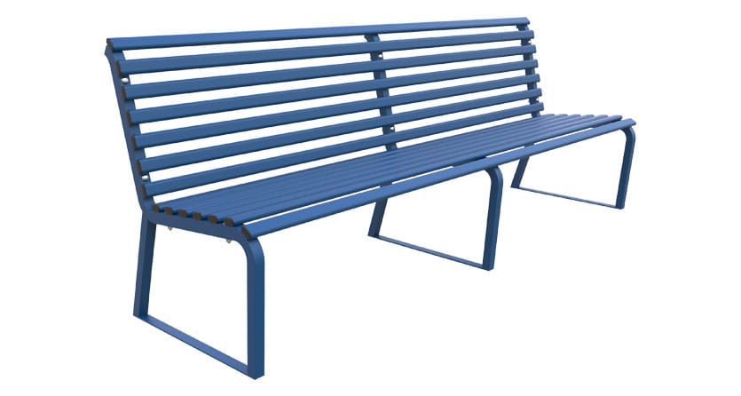 Стальная скамья со спинкой Lazzari город ARCH-00058231 - Вид №7