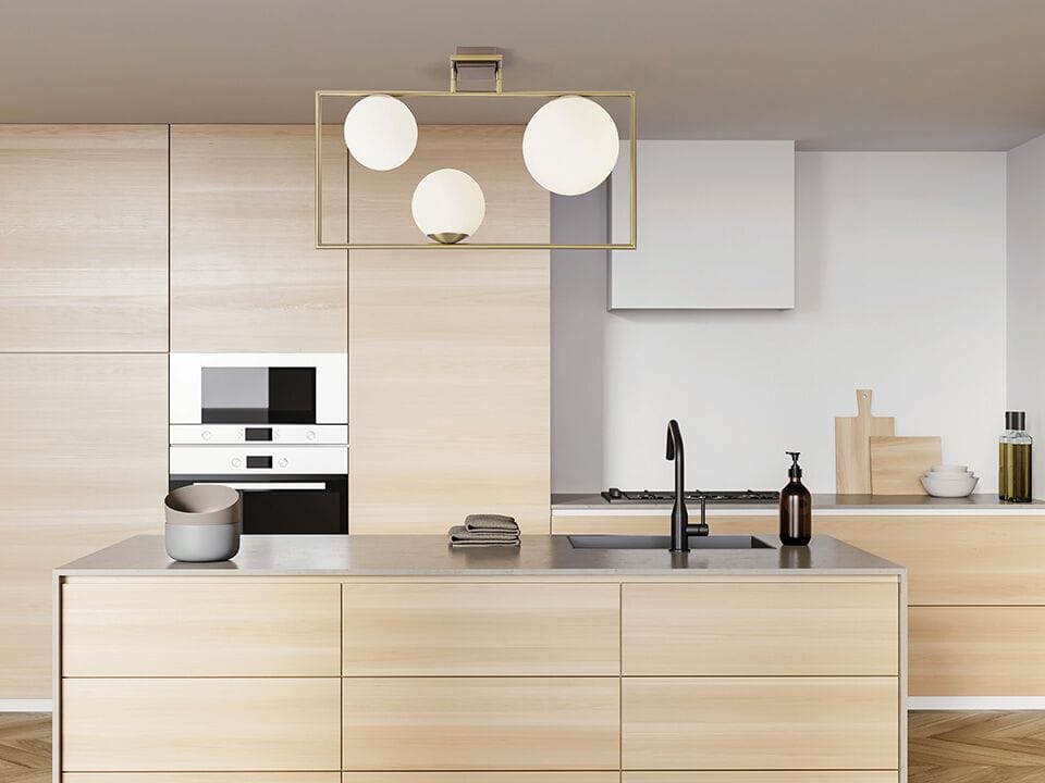 Стальной и стеклянный потолочный светильник Miloox Buble ARCH-00095009 - Вид №3