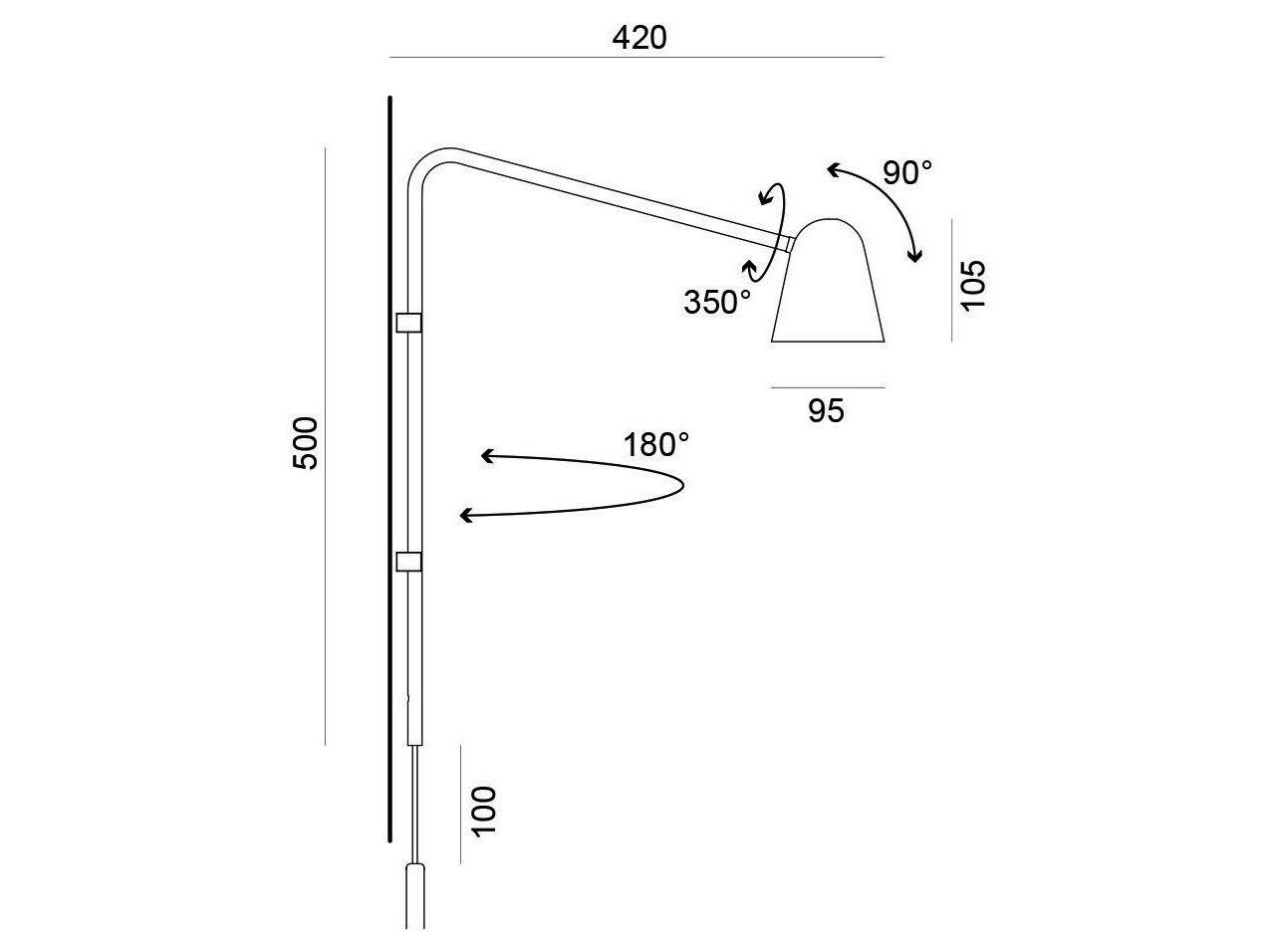 Стальной светодиодный настенный светильник Formagenda Chaplin ARCH-00011776 - Вид №6