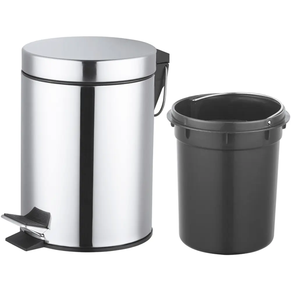 Бак для мусора в ванную комнату KONSENSA Терни 3 л сталь цвет хром STLM-2023839 - Вид №5