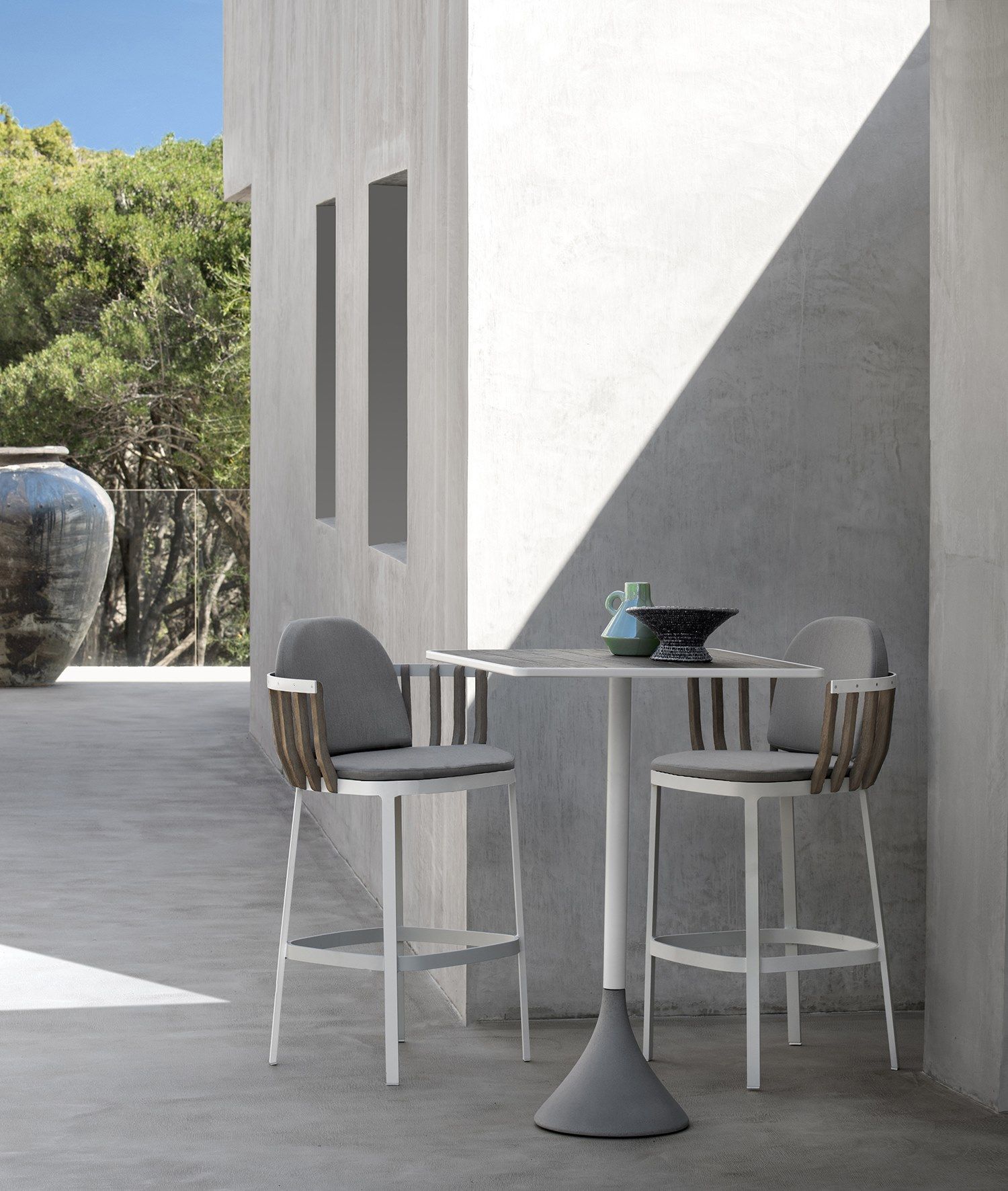 Высокий садовый стул со спинкой Ethimo качели ARCH-00137741 - Вид №1