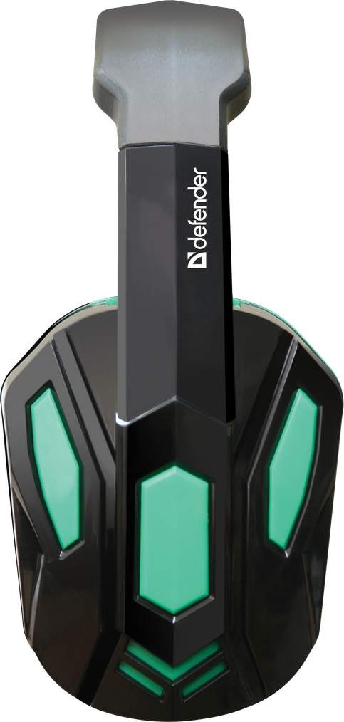 64122 игровая гарнитура warhead g-275 зеленый + черный, кабель 1,8 м Defender Santreyd  - Вид №2