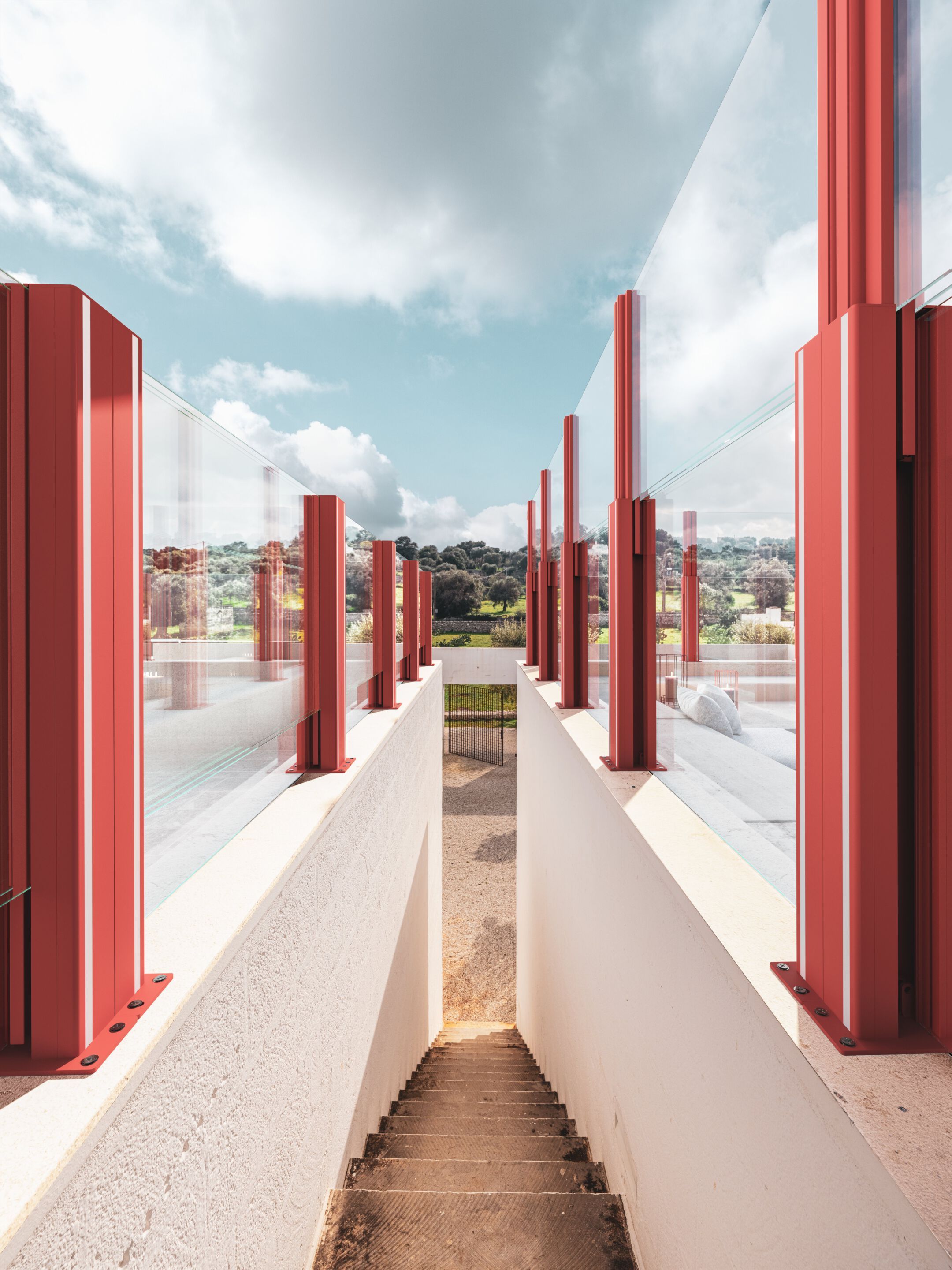 Телескопическая парапет с двумя или тремя панелями с фиксированным защитным стеклом Protezioni парео ARCH-00134631 - Вид №2