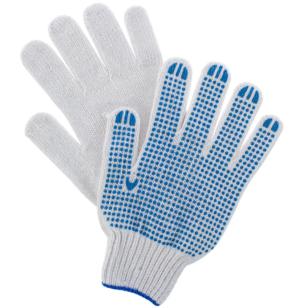 Перчатки хлопчатобумажные с ПВХ Сибртех 67703 размер 10/XL STLM-2183671