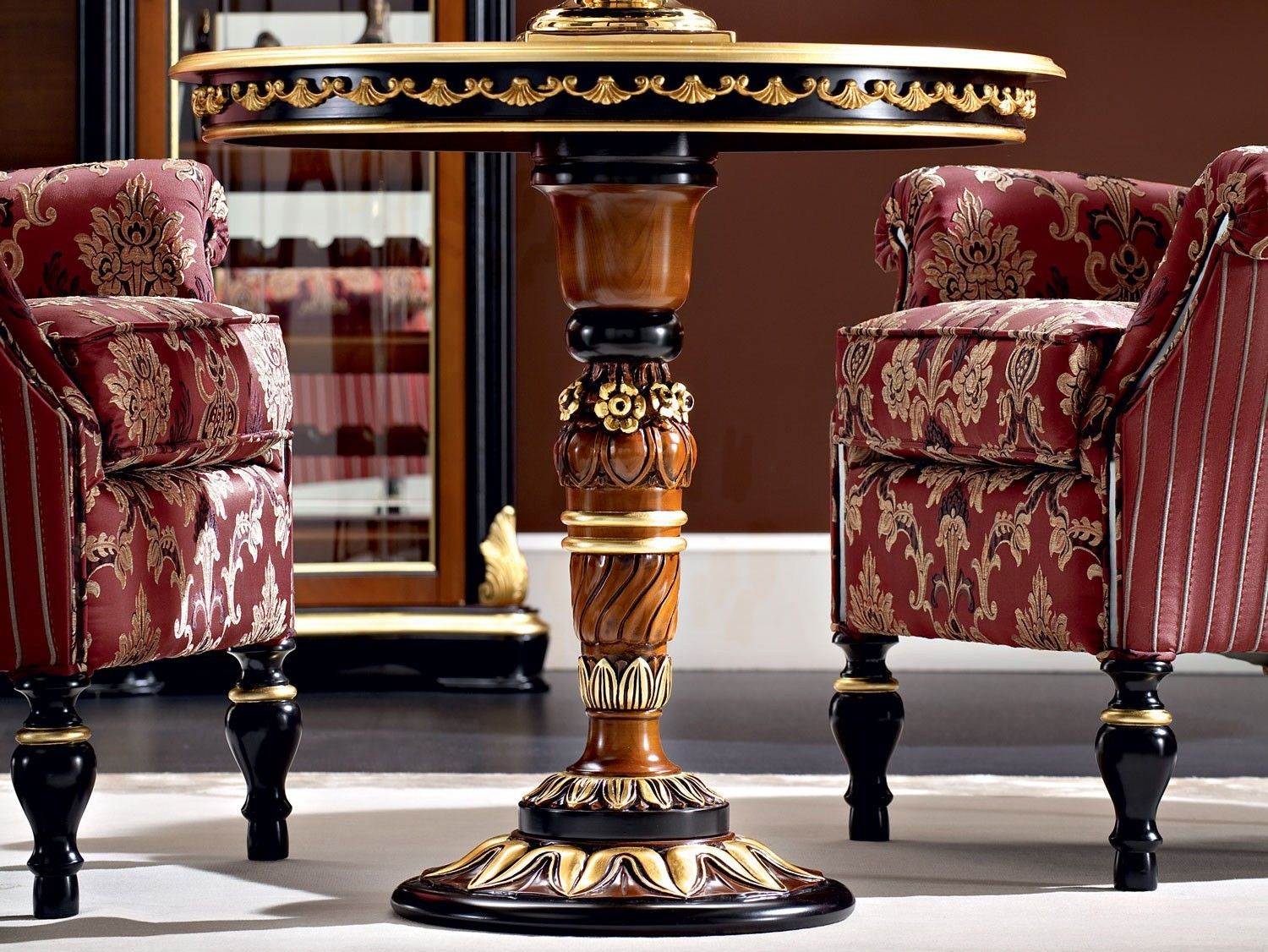 Круглый деревянный стол для гостиной Modenese Luxury Interiors Bella Vita ARCH-00140304