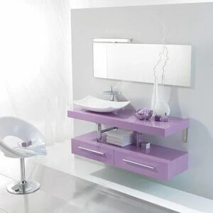 TEMPBAS100 Комплект мебели: Рабочая поверхность с  раковиной и подвесной тумбой  Ambiance Bain