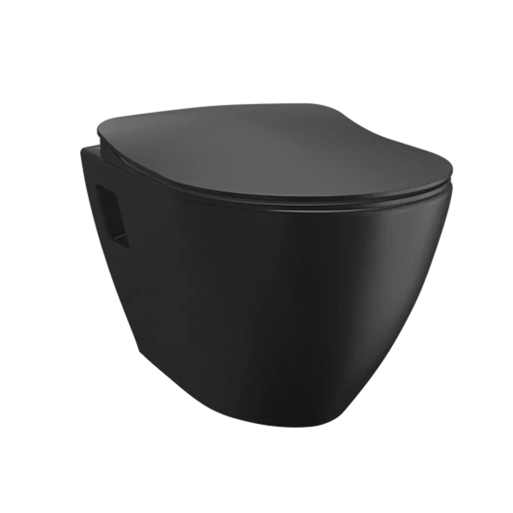 Унитаз подвесной Creavit Terra YD.SET.004.14 с сиденьем микролифт цвет черный матовый STLM-2029543
