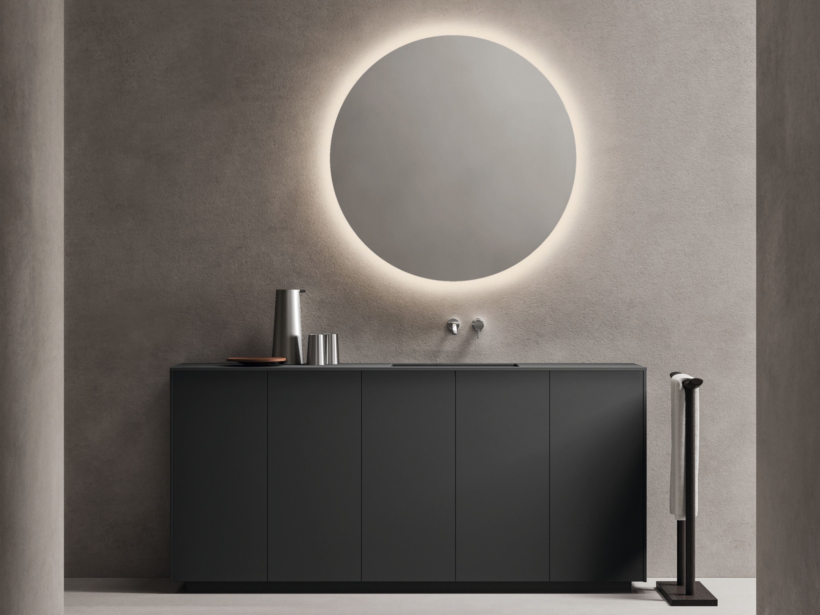 Деревянный напольный умывальник с дверцами Noorth синтез ARCH-00082111 - Вид №3