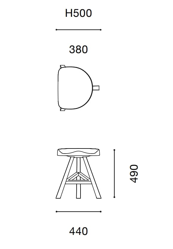 Низкий стул из дуба и акрила Established&Sons Heidi ARCH-00046761 - Вид №7