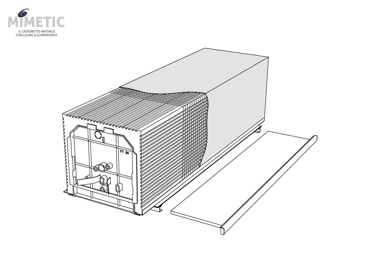 Сборный мусорный контейнер для рольставней Sei System MIMETIC ARCH-00031481 - Вид №2