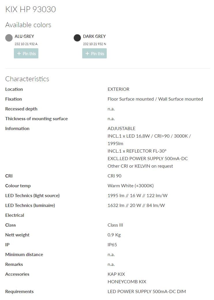 Регулируемый настенный светодиодный наружный прожектор Deltalight Kix ARCH-00072079 - Вид №11