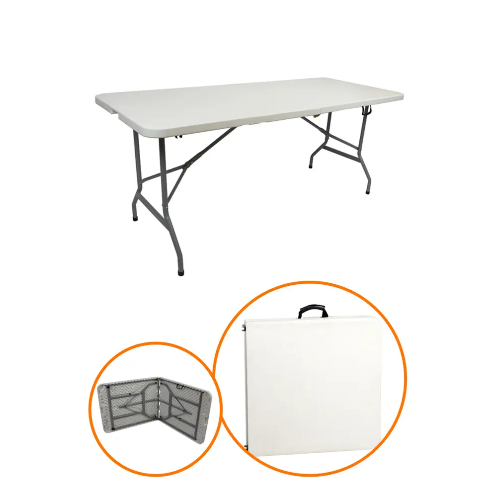 Стол-книжка садовый прямоугольный Metmebel Сатурн складной 181x74.5x74.5 пластик белый STLM-2066790 - Вид №1