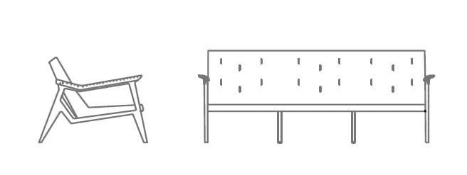 3-местный тканевый диван capitonné HOOKL und STOOL Lipa ARCH-00032821 - Вид №5