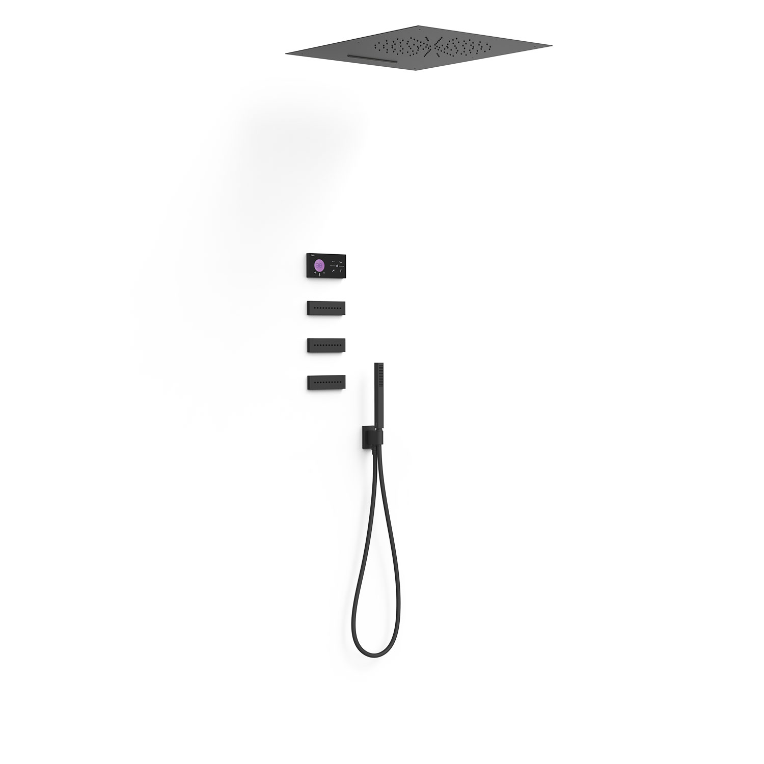 SHOWER TECHNOLOGY 4-ходовой встраиваемый электронный термостатический смеситель для душа, набор для душа-09288404 нм TRES Electronic 09288404NM