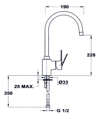 152-1463-00 Смеситель 308 Mofem Trend-Art 2 Santreyd  - Вид №1