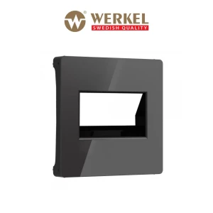 Накладка для двойной розетки Еthernet RJ-45 Werkel W1191148 цвет черный акрил