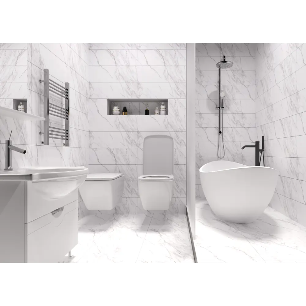 Настенная плитка Culto Нарнель 60х30 см 1.8 м2 цвет белый STLM-2116517 - Вид №3