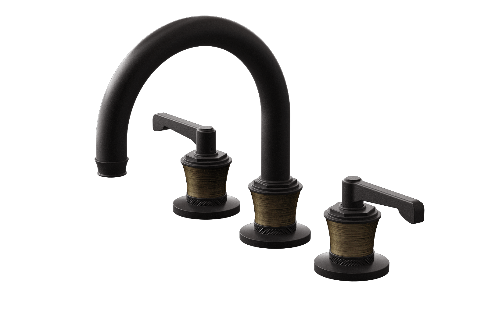 E-11612-R3VBB-LM60B-BK Смеситель для умывальника на 3 отвертия GRAFF Vignola