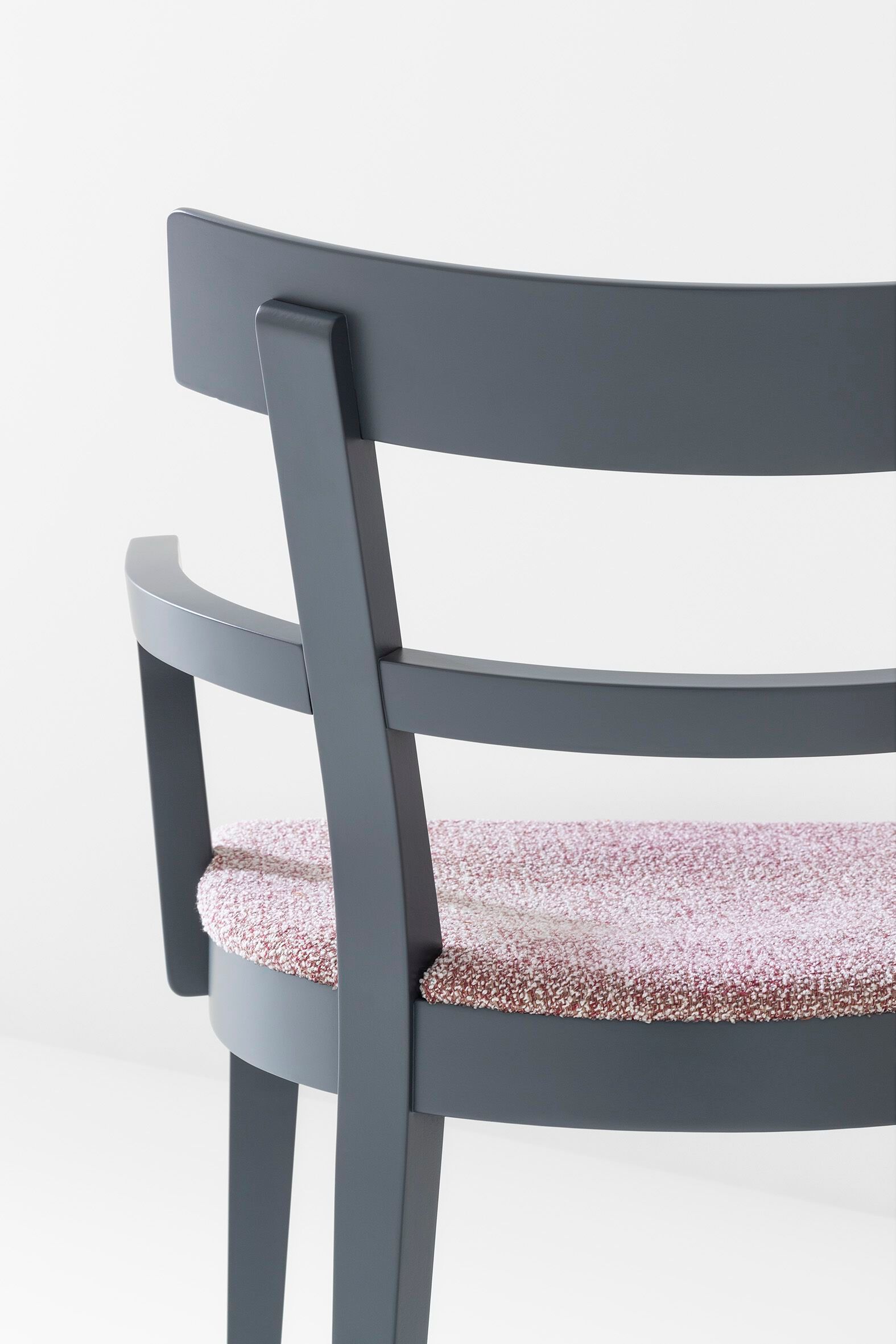 Стул из бука с мягким сиденьем с подлокотниками Billiani кафе ARCH-00047069 - Вид №3