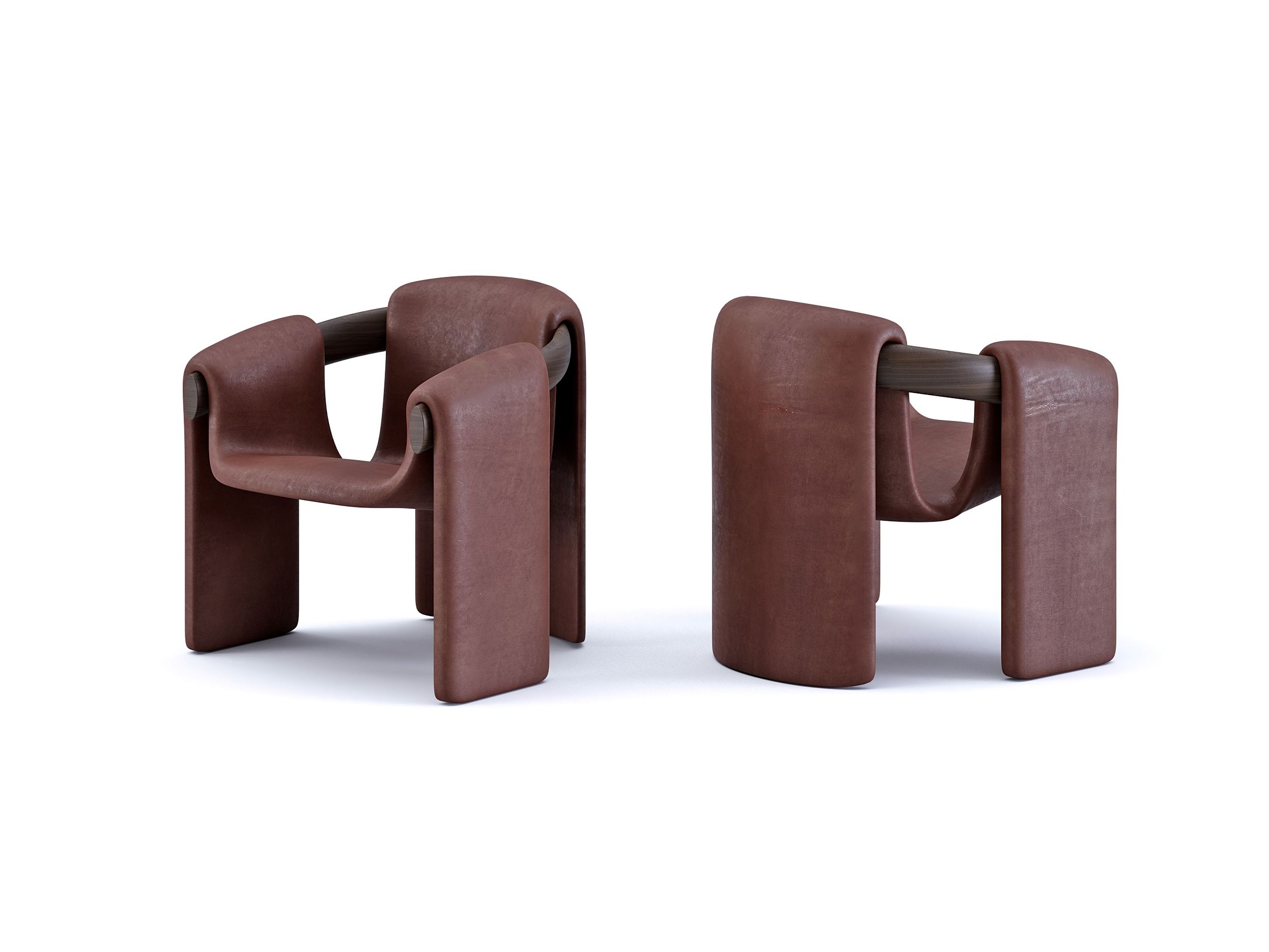 Кожаное кресло Paolo Castelli вечером ARCH-00024774