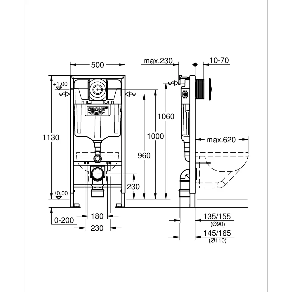 Инсталляция Grohe с кнопкой STLM-2093819 - Вид №1