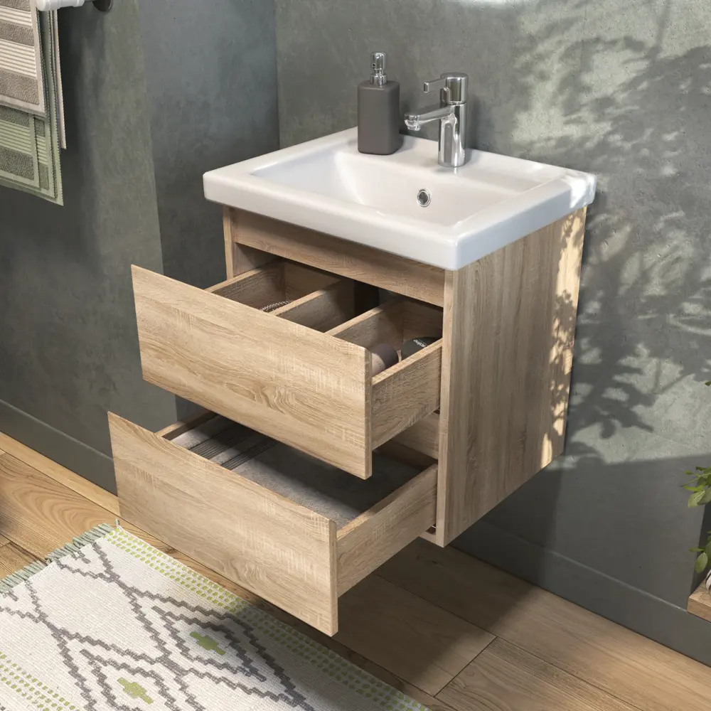 Vigo Matteo - подвесная тумба под раковину 50 см в стиле сонома 89415620 STLM-1574365 - Вид №9